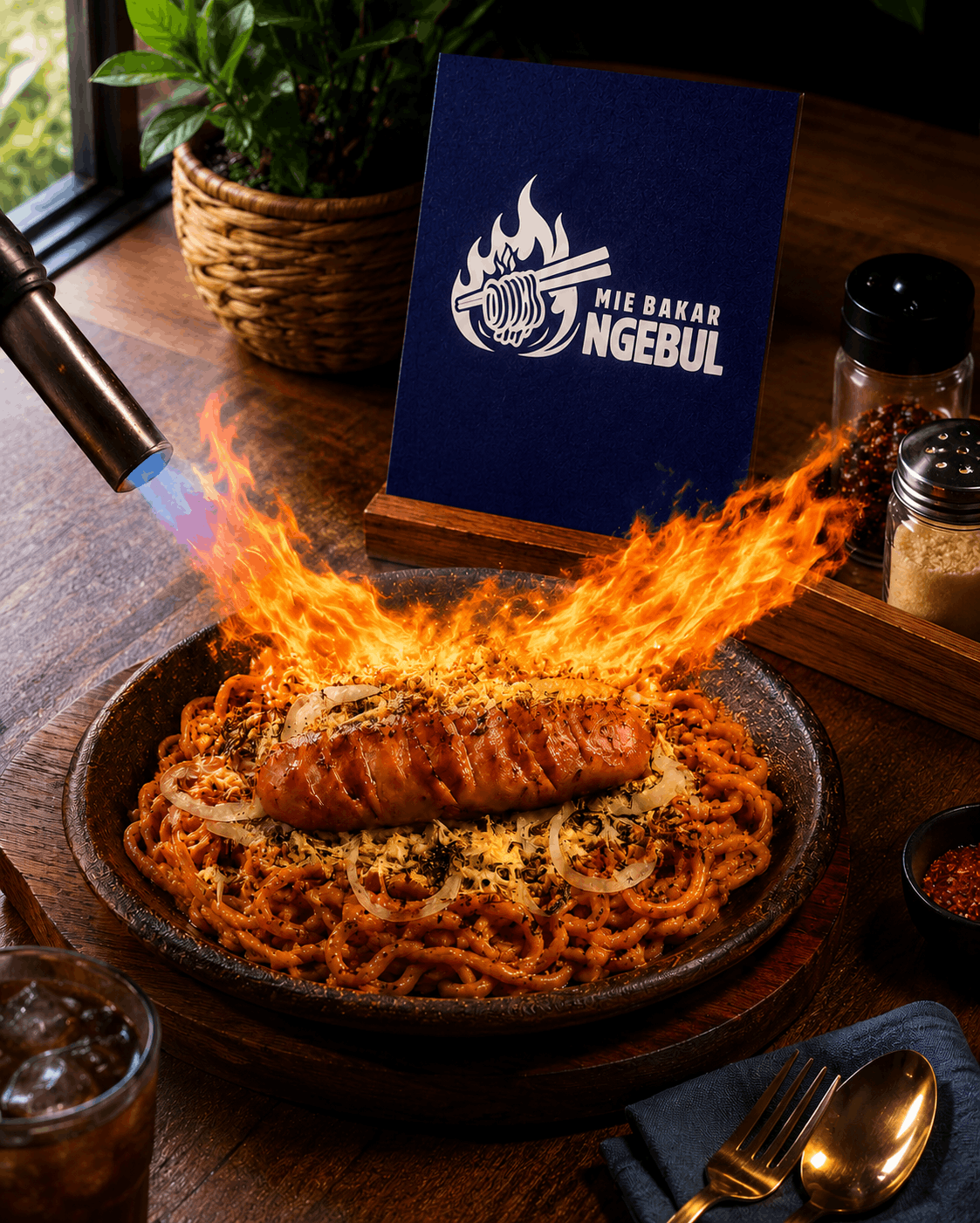 mie bakar ngebul